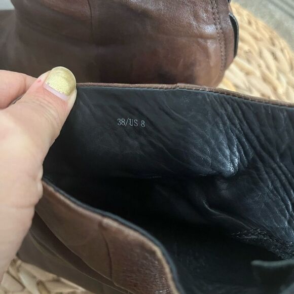 Rag and bone boots 8 brown chunky zip up slouchy boots western sophisticated - Picture 5 of 10